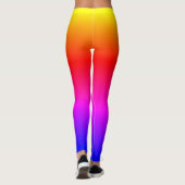 Heldergele blauwe regenboogombre leggings (Achterkant)