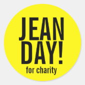 Heldergele Casual dag Stickers (Voorkant)