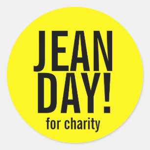 Heldergele Casual dag Stickers