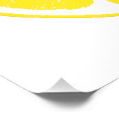 Heldergele citroen Citrus Fruit Slice Design Perfect Poster (Hoek)