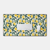 Heldergele citroen patroon bureaumat (Keyboard & Muis)