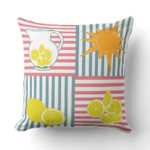 Heldergele citroenen, oranje zon, zomerknalen