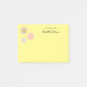 Heldergele Daisy Bloemen Leuke Custom Post-it® Notes
