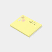 Heldergele Daisy Bloemen Leuke Custom Post-it® Notes (Schuin)