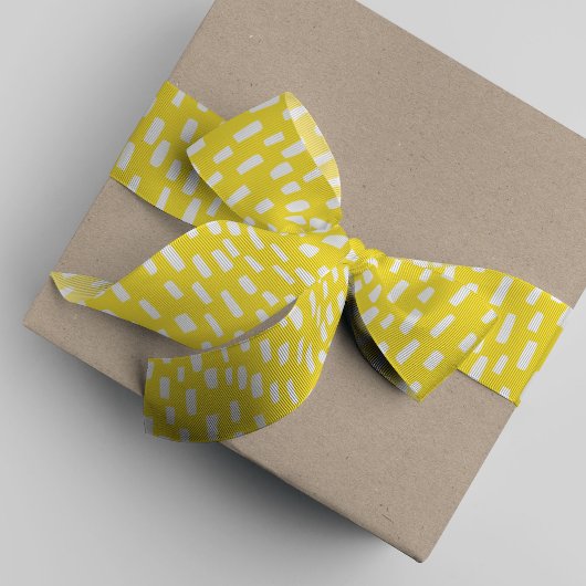 Heldergele dashing grosgrain lint