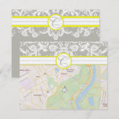 Heldergele en grijze Kaarten voor het opsporen van (Voorkant / Achterkant)