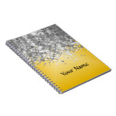 Heldergele en nepglitter notitieboek (Rechterzijde)