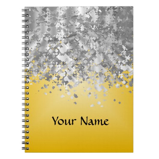 Heldergele en nepglitter notitieboek (Voorkant)