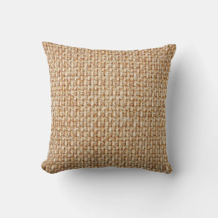Heldergele gingham stof textuur. kussen