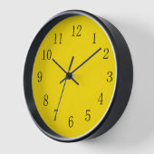 Heldergele keuken wandklok (Hoek)