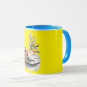 Heldergele koffie Mok (Voorkant rechts)