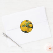 Heldergele Lantana Flower Blooms Cheerful Ronde Sticker (Envelop)