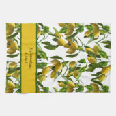 Heldergele ledematen en groene bladeren theedoek (Horizontaal)