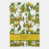 Heldergele ledematen en groene bladeren theedoek (Verticaal)