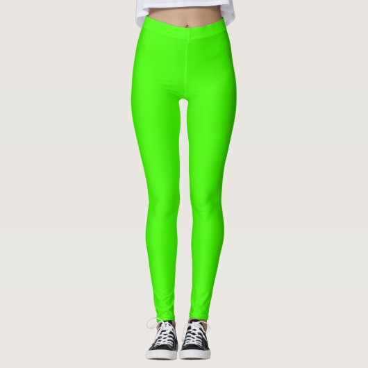 Heldergele leggings (Voorkant)