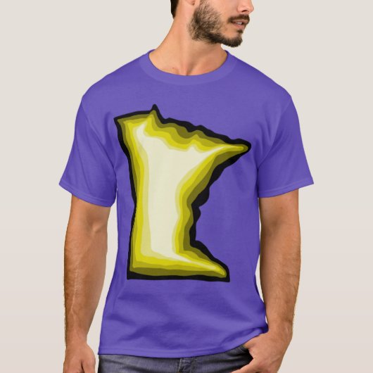 Heldergele Minnesota oversized T-shirt (Voorkant)