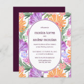 Heldergele Oranje groene Florals Spring Wedding (Voorkant / Achterkant)