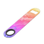 Heldergele Oranje roze Paarse flesopener Speed Flessenopener (Voorkant Gekanteld)