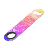 Heldergele Oranje roze Paarse flesopener Speed Flessenopener (Achterkant Gekanteld)