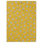 Heldergele Overlappende Floral Pattern Klembord (Achterkant)