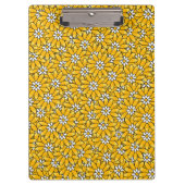 Heldergele Overlappende Floral Pattern Klembord (Voorkant)