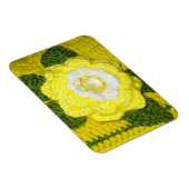 Heldergele roodgroene bladeren Kroonkast afdrukken Magneet (Rechterzijde)