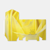Heldergele roos landelijk bloemige bruiloft bedankdoosjes (Uitgevouwen)