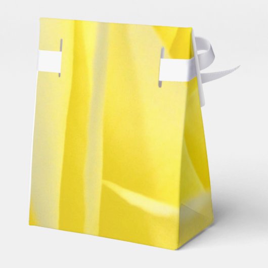 Heldergele roos landelijk bloemige bruiloft bedankdoosjes (Achterkant)