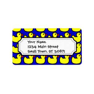 Heldergele rubberen dikke patroon bevestigen op bl etiket