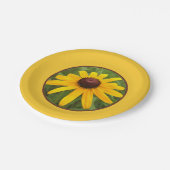Heldergele Solo Rudbeckia Fotofoto Picnic Papieren Bordje (Gekanteld)