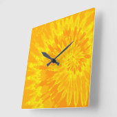 Heldergele spierklok vierkante klok (Hoek)