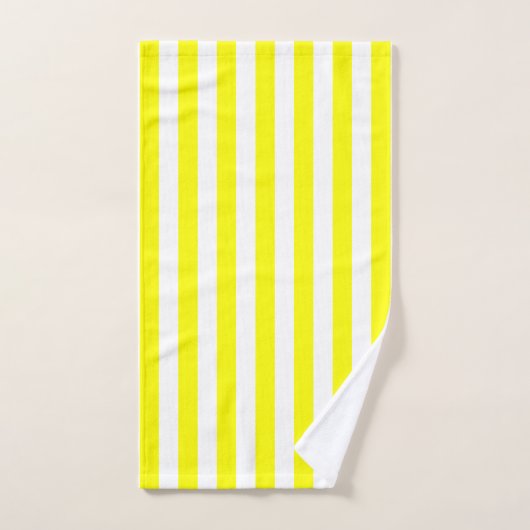 Heldergele strepen bad handdoek (Handdoek)