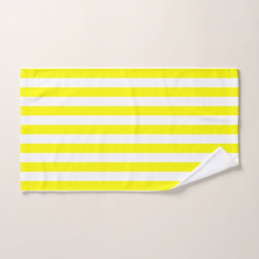 Heldergele strepen bad handdoek (Handdoek)