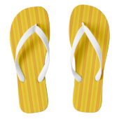 Heldergele Stripes Summer Sandals Teenslippers (Voetbed)