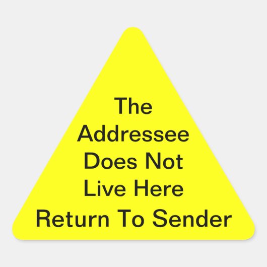 Heldergele terugkeer naar driekleurenticker van af sticker (Voorkant)