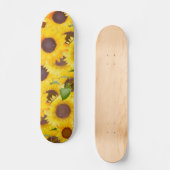 Heldergele Waterverf Zonnebloem Persoonlijk Skateboard (Voorkant)