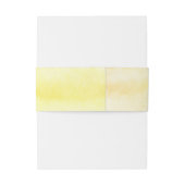 Heldergele Waterverven Modern Uitnodigingen Wikkel (Achterkant Voorbeeld)