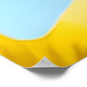 Heldergele zangvogel neergestreken op een tak poster (Hoek)