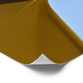 Heldergele zangvogel neergestreken op een tak poster (Hoek)