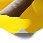 Heldergele zangvogel neergestreken op een tak poster (Hoek)