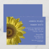 Heldergele zomer zonnebloem verlovingsfeest kaart (Voorkant / Achterkant)