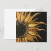 Heldergele zonnebloem bedankkaart (Voorkant / Achterkant)