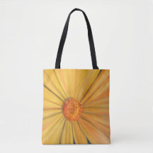 Heldergele zonnebloem-Canvas tas