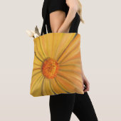 Heldergele zonnebloem-Canvas tas (Dichtbij)