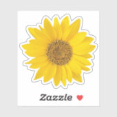 Heldergele Zonnebloem Contour Sticker (Vel)