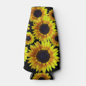 Heldergele zonnebloem flesjeskoeler (Voorkant)