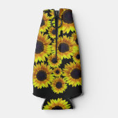 Heldergele zonnebloem flesjeskoeler (Achterkant)