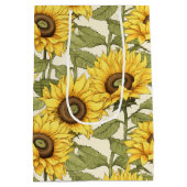 Heldergele Zonnebloem Gift Bag Medium Cadeauzakje (Achterkant)