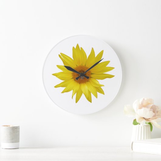 Heldergele zonnebloem grote klok (Huis)