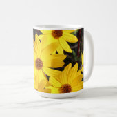 Heldergele zonnebloem koffiemok (Voorkant rechts)